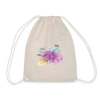 Serotonin chemical composition Watercolor - Drawstring Bag - nature - Front