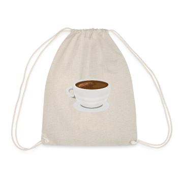 coffee mug - Drawstring Bag - nature - Front