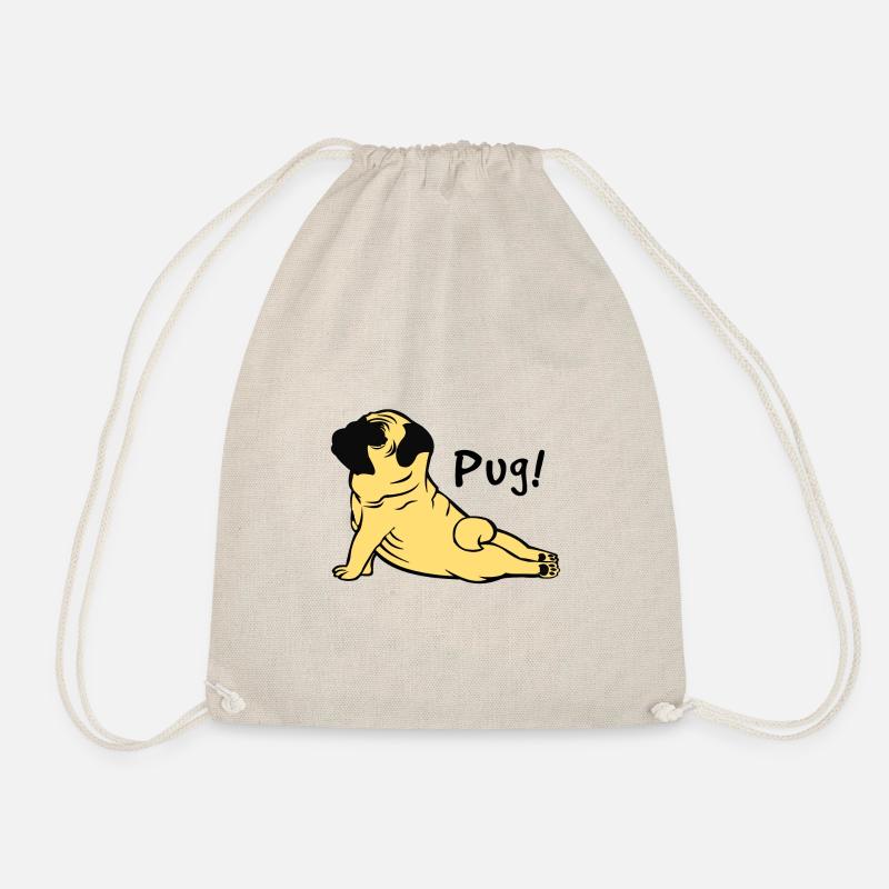 Pug - Mops - Geschenk - Turnbeutel - Natur