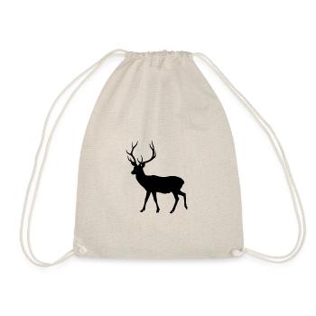 Brave Deer Stolzer Hirsch - Turnbeutel - Natur - Vorne