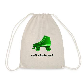 roll skate art, rollschuh, sport, hobby, freizeit - Turnbeutel - Natur - Vorne