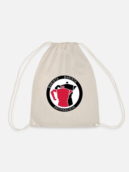 Barista Baristia Antifascista - Kaffe für Linke - Turnbeutel - Natur