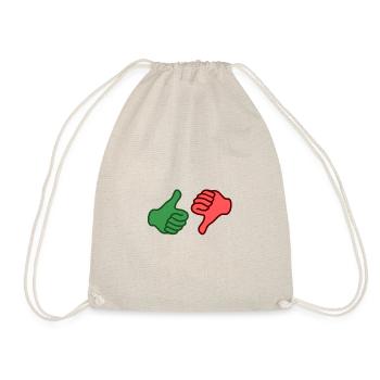 Thumbs up - thumbs down - Drawstring Bag - nature - Front