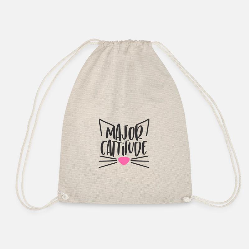 Katze Geschenk Idee - Turnbeutel - Natur