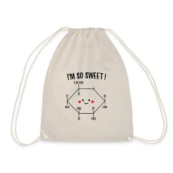 Funny I'm SO SWEET Sugar Sucrose Gift - Drawstring Bag - nature - Front