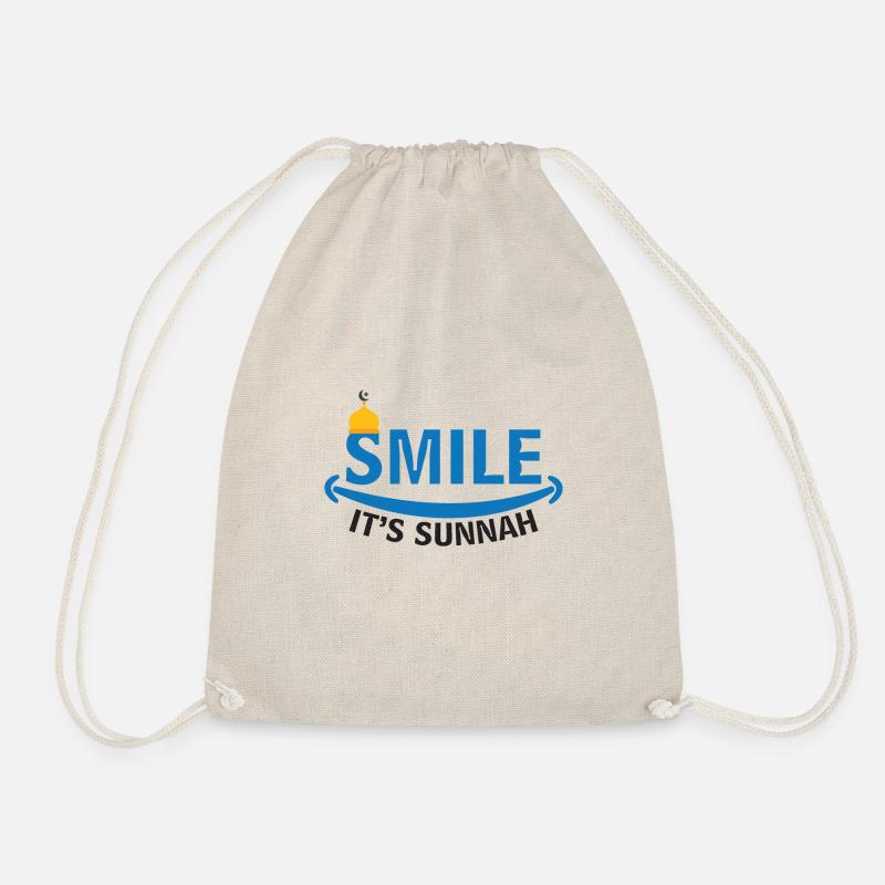 smile islam sunnah muhammad - Turnbeutel - Natur