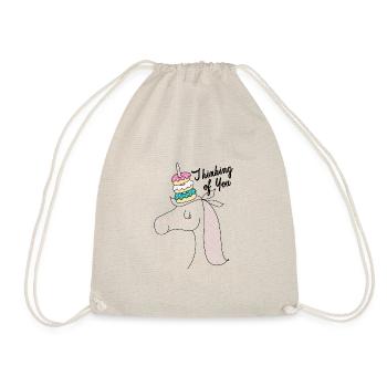Donut einhorn - Turnbeutel - Natur - Vorne