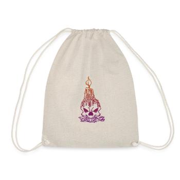 colorful skull skull - Drawstring Bag - nature - Front