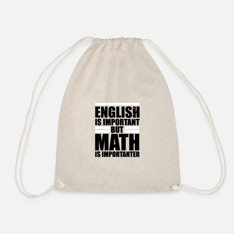 Math is importanter than english - Premium Design - Turnbeutel - Natur