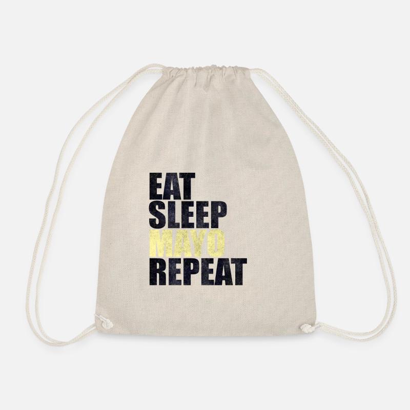 Eat Sleep Mayo Repeat Mayonnaise Pommes Geschenk - Turnbeutel - Natur