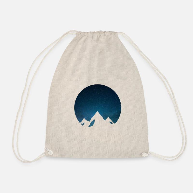 Mountain mountains hiking climbing alps mountaineering - Drawstring Bag - nature