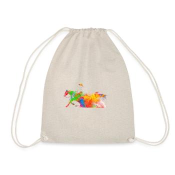 riding western riding - Drawstring Bag - nature - Front