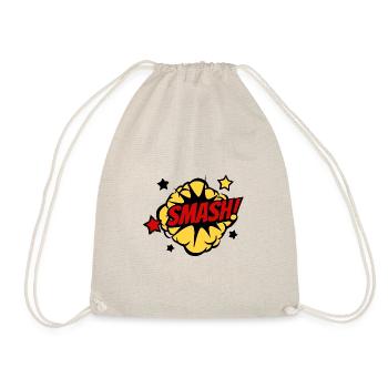 bande dessinée smash. - Sac de sport léger - nature - Devant