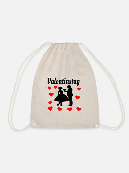 Valentinstag Geschenkidee - Turnbeutel - Natur