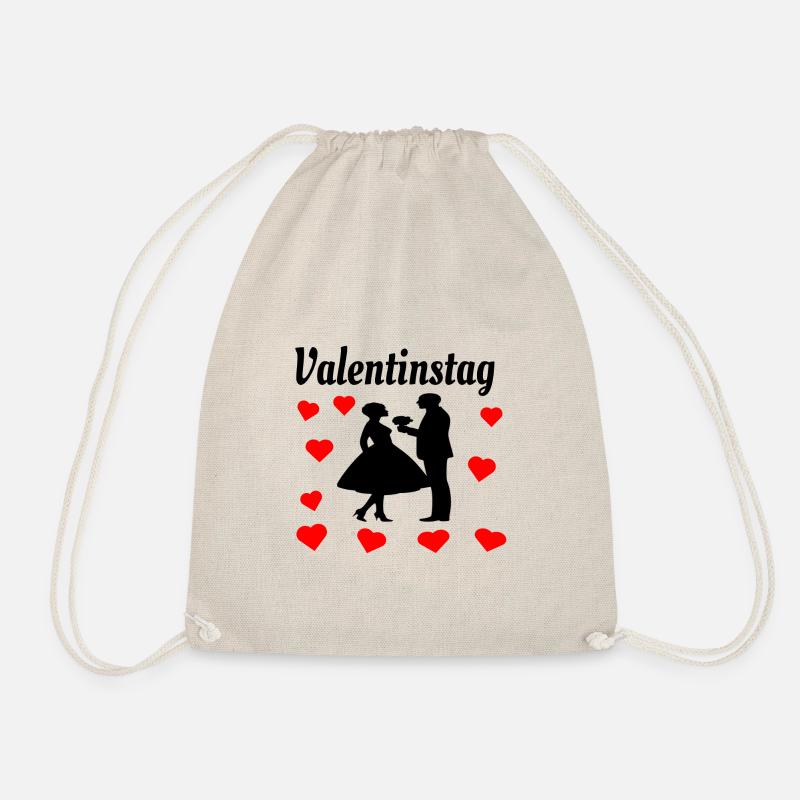 Valentinstag Geschenkidee - Turnbeutel - Natur