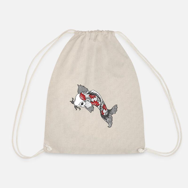Koi Fisch - Körper Kunst Design - Turnbeutel - Natur