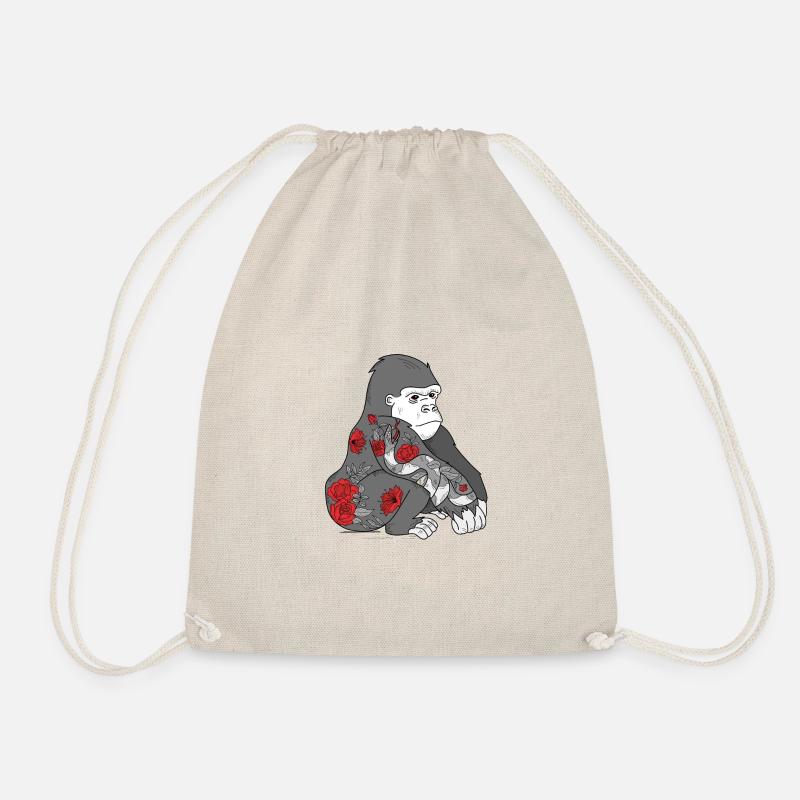 Gorilla - Körper Kunst Design - Turnbeutel - Natur