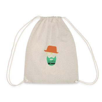 Hipster Bart, Geschenk, Geschenkidee - Turnbeutel - Natur - Vorne