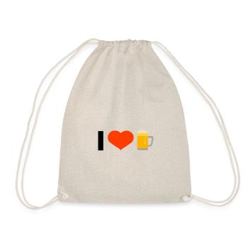 I love - Drawstring Bag - nature - Front