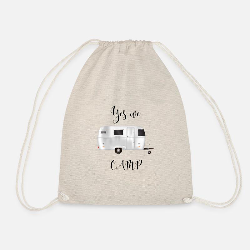 Yes we camp - caravan - black - Drawstring Bag - nature