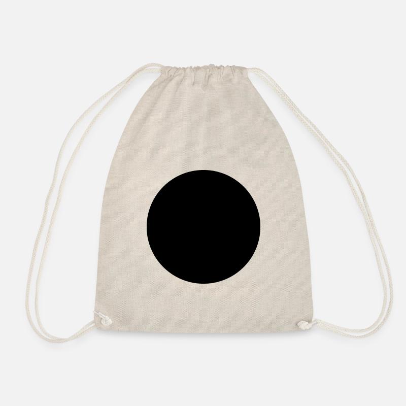 Black Circle Empty - Drawstring Bag - nature