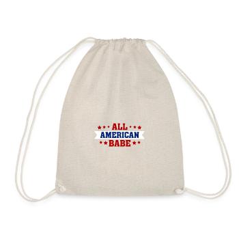All American Babe Amerikaner Einwohner USA Amerika - Turnbeutel - Natur - Vorne