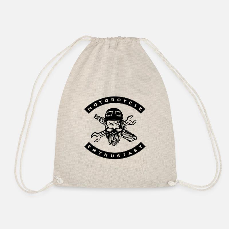 Motorcycle enthusiast - Drawstring Bag - nature
