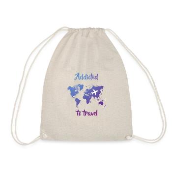 Addicted to travel - addicted to travel - Drawstring Bag - nature - Front