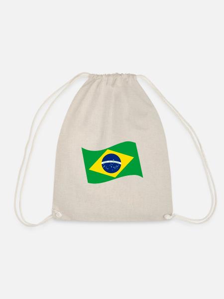 Brazil Flag - Turnbeutel - Natur