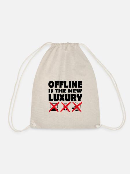 Offline is the new Luxury (dark design) - Turnbeutel - Natur