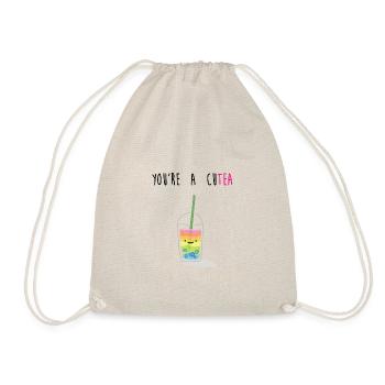 You are a cutea - Drawstring Bag - nature - Front
