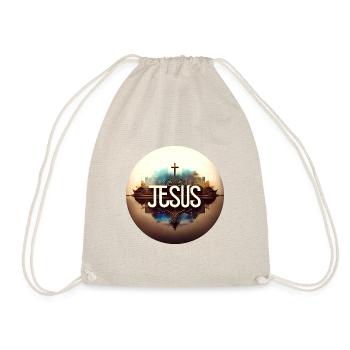 Jesus Christ of Nazareth Faith Bible Jesus - Drawstring Bag - nature - Front