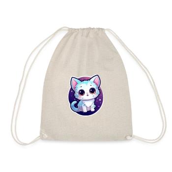 "Cosmic Kitty: Adorable Space Float" - Turnbeutel - Natur - Vorne