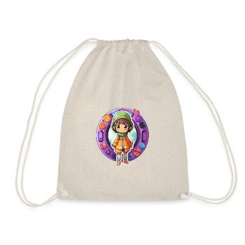 mauel A sticker of a cute cartoonish dimension tr - Turnbeutel - Natur - Vorne