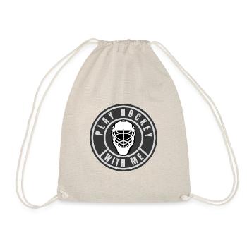 Play hockey with me - Drawstring Bag - nature - Front