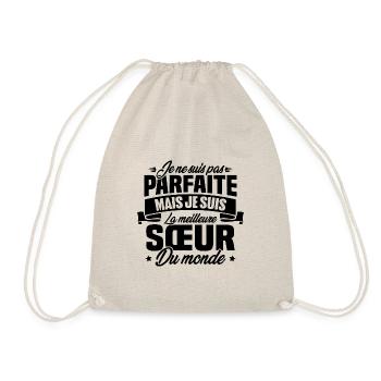 Pas parfaite mais la meilleure Sœur du monde - Sac de sport léger - nature - Devant