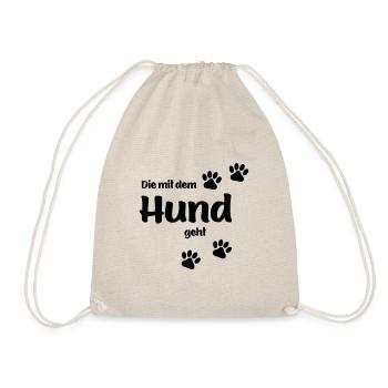 DIE MIT DEM HUND GEHT - Turnbeutel - Natur - Vorne