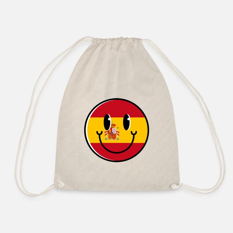 Spain Flag Smile Spanish Flag Used Look - Drawstring Bag - nature