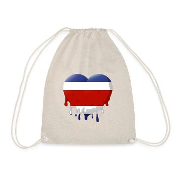 Costa Rica Flag Used Look Flag Vintage Home - Drawstring Bag - nature - Front