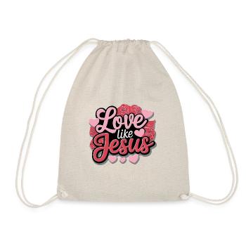 L’amour comme Jésus - Design chrétien Foi Dieu - Sac de sport léger - nature - Devant