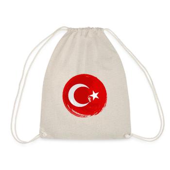 Drapeau de Turquie Utilisé Look Drapeau Turc Vintage - Sac de sport léger - nature - Devant