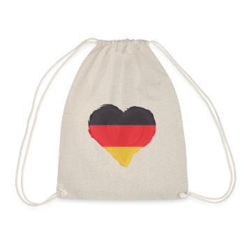 Deutschland Flagge Deutsche Fahne Used Look Heimat - Turnbeutel - Natur - Vorne