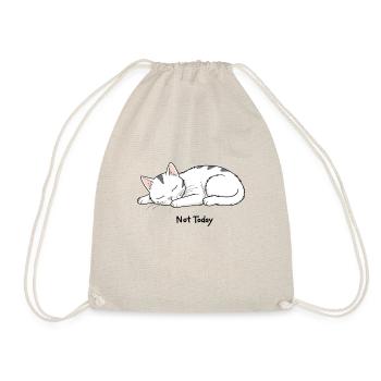 Not Today – Faulheits-Katze mit Haltung - Turnbeutel - Natur - Vorne
