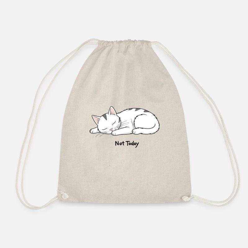 Not Today – Faulheits-Katze mit Haltung - Turnbeutel - Natur