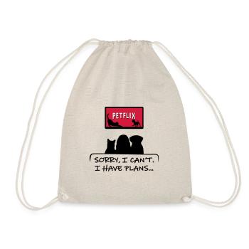 Lustiges Hunde Design - Turnbeutel - Natur - Vorne