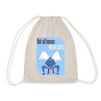 Not all heroes wear capes doctor nurse - Drawstring Bag - nature - Front