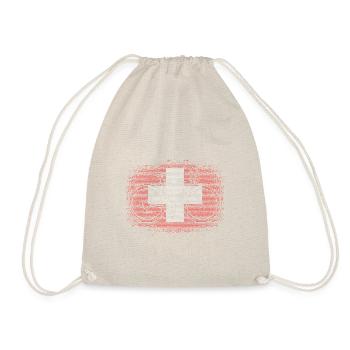 Drapeau de la Suisse Vintage Croix en détresse Look Suisse - Sac de sport léger - nature - Devant