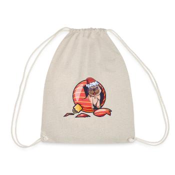 Carlin Chien Carlin Carin Noël - Sac de sport léger - nature - Devant