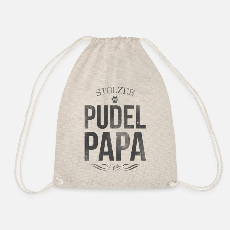 Stolzer Pudel-Papa - Turnbeutel - Natur