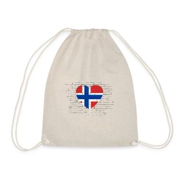 Norwegen Flagge Skandinavien Norwegische Fahne - Turnbeutel - Natur - Vorne